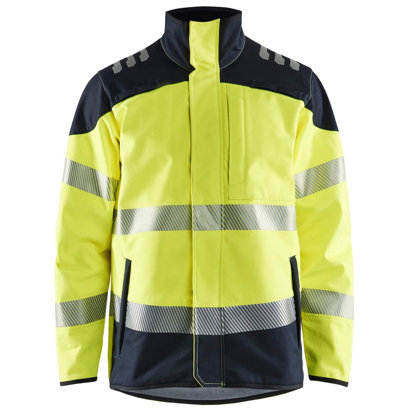 494815603389_CF-e1647689846673.jpg Blåkläder Multinorm Softshelltakki Luontainen Palosuojaus 49481560 - Image 1