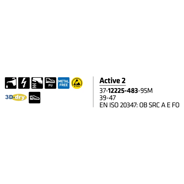 Sievi Active 1-2 ESD Työkenkä - Image 4