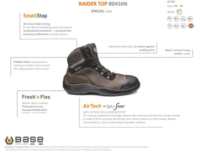 Base RAIDER TOP Turvakengät S3 SRC - Image 2