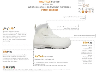 Base NAUTILUS Valkoinen Turvanilkkuri S6 - Image 2