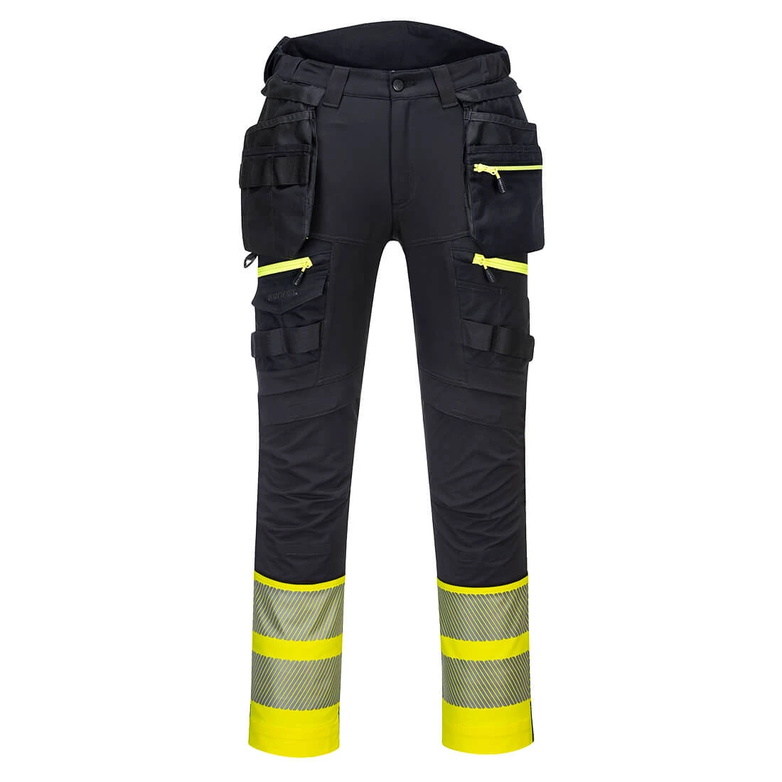 DX445YBR-1.jpg Portwest Dx4 Hi-Vis Riipputaskuhousut (Luokka 1) - Image 1