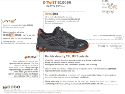 Base K-TWIST Työkengät O1 SRC - Image 2