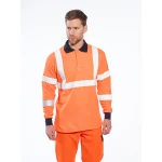 Portwest Tultahylkivä RIS Pitkähihainenpolopaita - Image 29