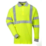 Portwest Palosuojattu antistaattinen Hi-Vis pitkähihainen polopaita - Image 2