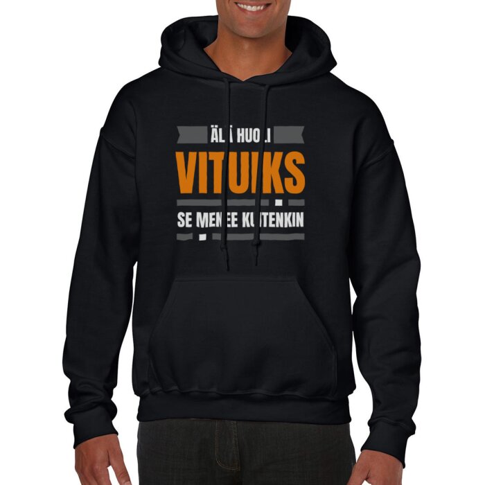 Huumoripaita Vituiks - Huppari - Image 1