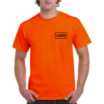 Puuvillainen Huomio-T-Paita painatuksella