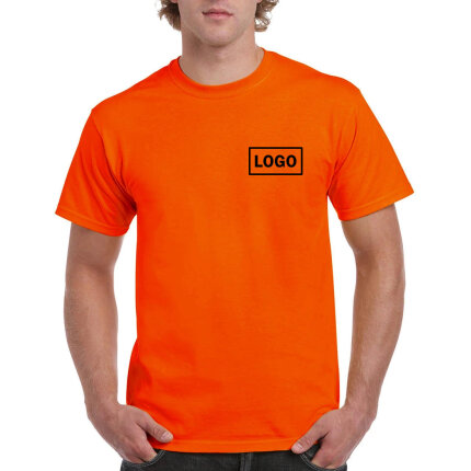 Puuvillainen Huomio-T-Paita painatuksella