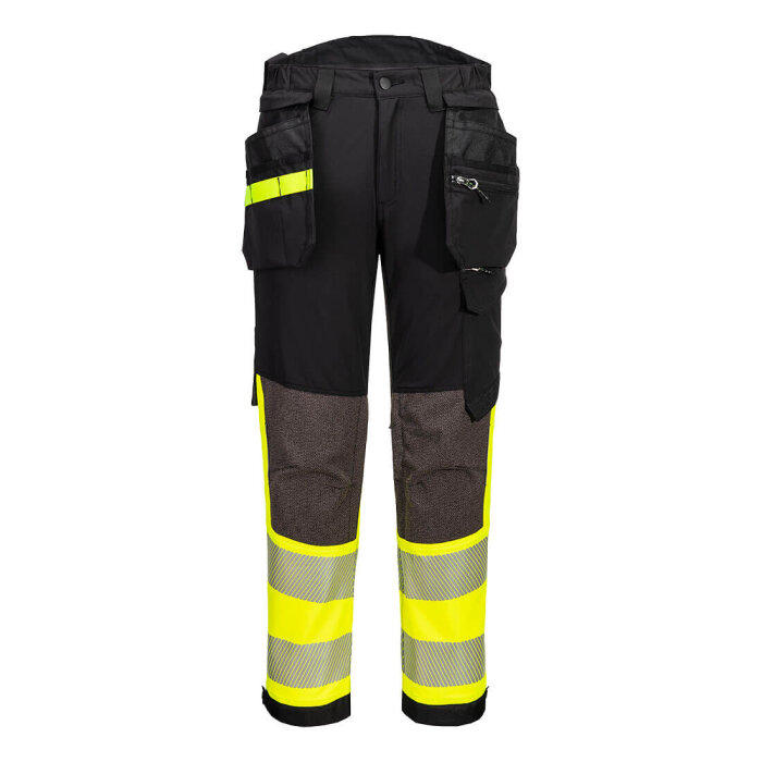 Portwest EV4 Hi-Vis 1-luokan joustavat housut irroitettavilla riipputaskuilla