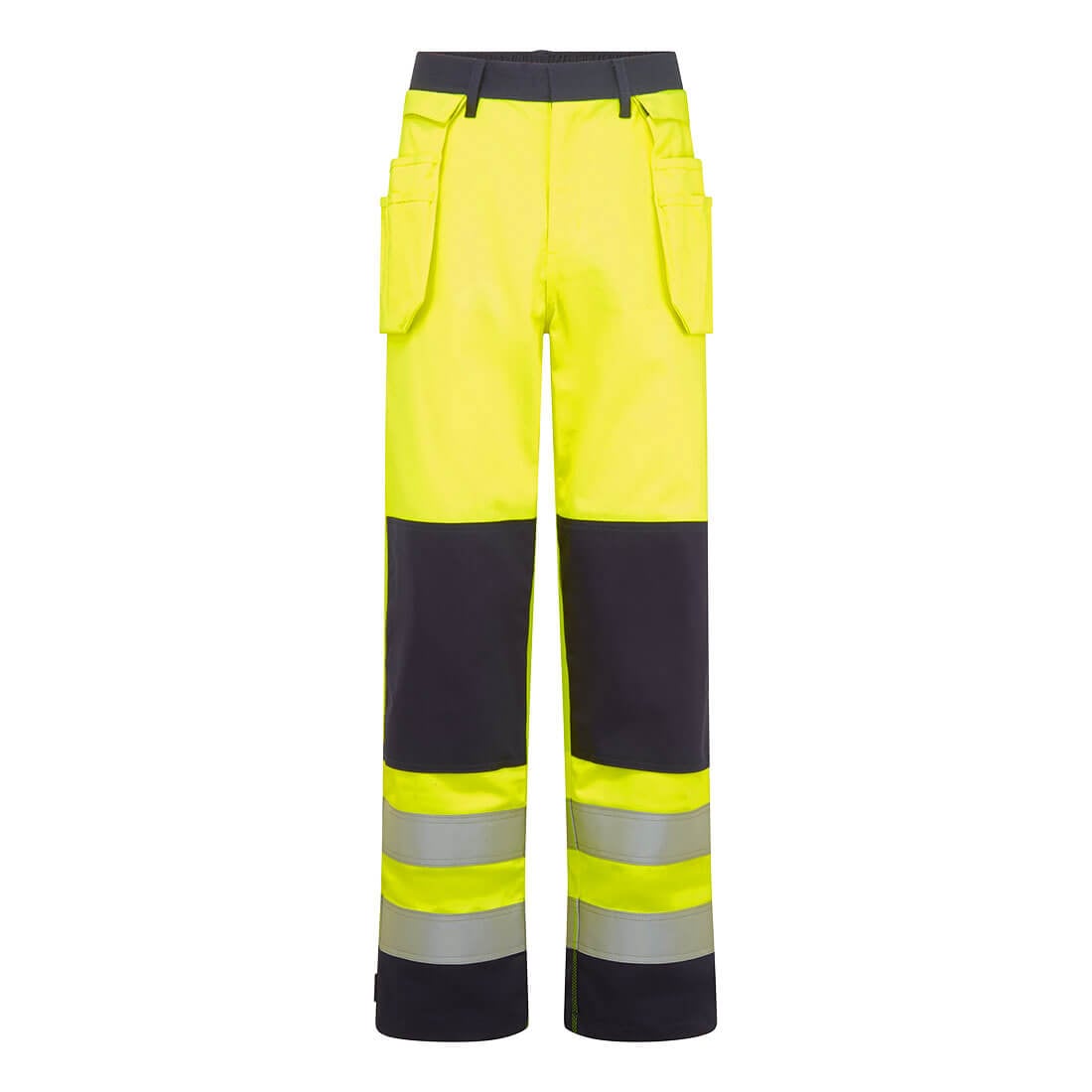FR440YNR.jpg Portwest Bizflame Hi-Vis kontrasti FR housut riipputaskuilla FR440 - Image 1