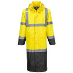 Portwest Hi-Vis Contrast Raincoat 122cm H446 - Image 3